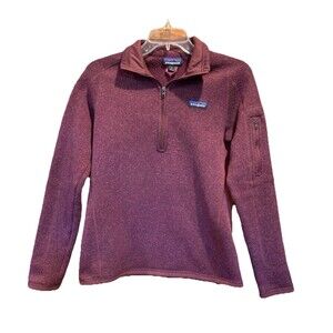 $139 Patagonia Better Sweater Knit/Fleece XS/S Wine Quarter Zip Pullover Women’s